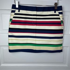 J Crew striped mini skirt. NWT